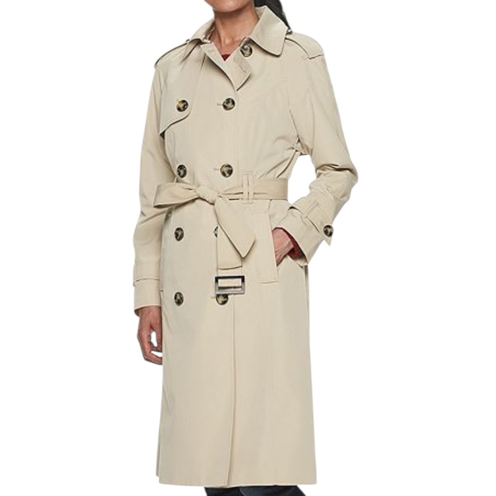 NWOT London Fog Women's Beige Trench Coat Maxi Length, size 1X